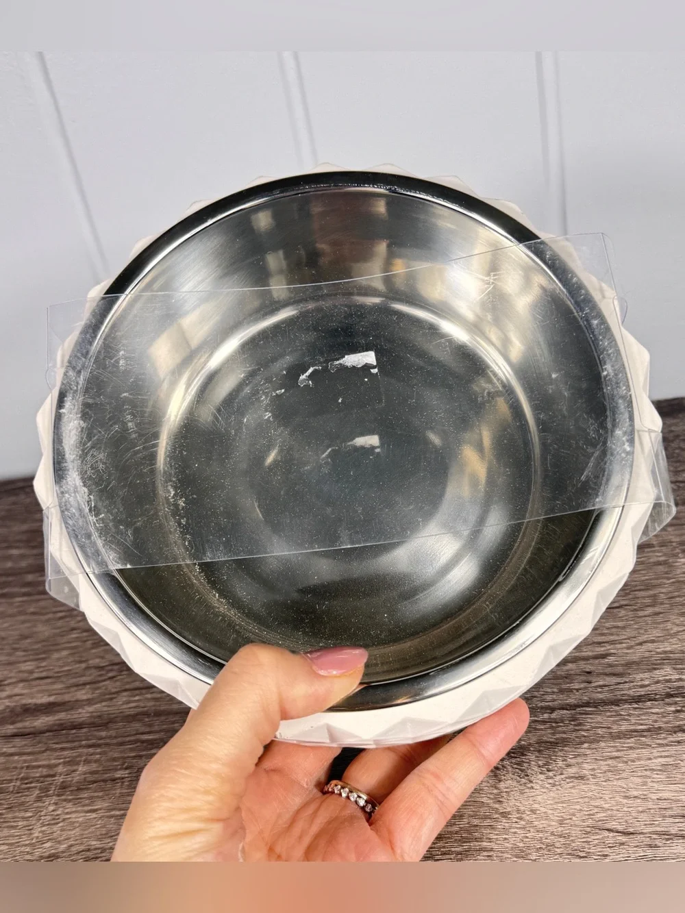 NEW Boots & Barkley White Concrete Large Dog Bowl